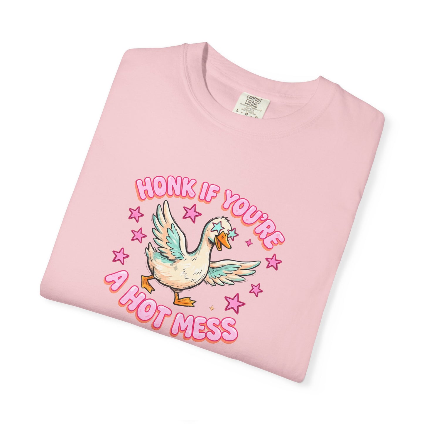 T-Shirt — 'Honk If You're A Hot Mess' Duck Graphic Tee