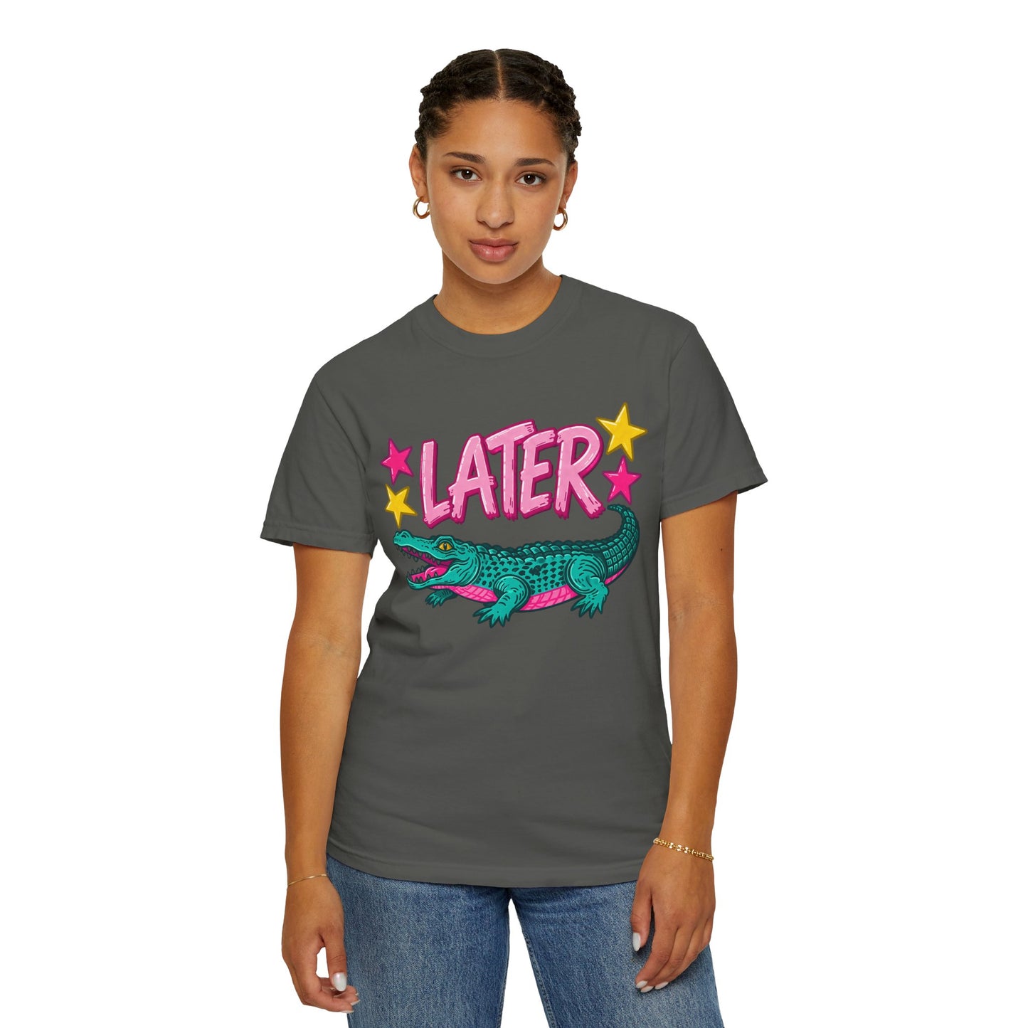 Later Gator Graphic T-Shirt — Retro Cartoon Alligator Tee