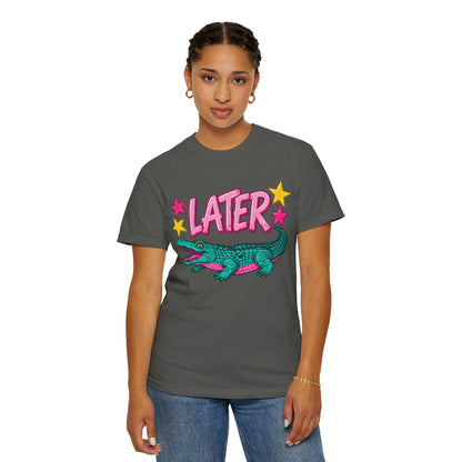 Later Gator Graphic T-Shirt — Retro Cartoon Alligator Tee