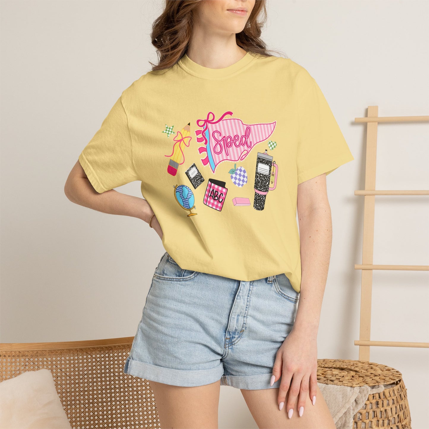 Retro Tech Collage T-Shirt — 'Speed' Graphic Tee for 90s Nostalgia