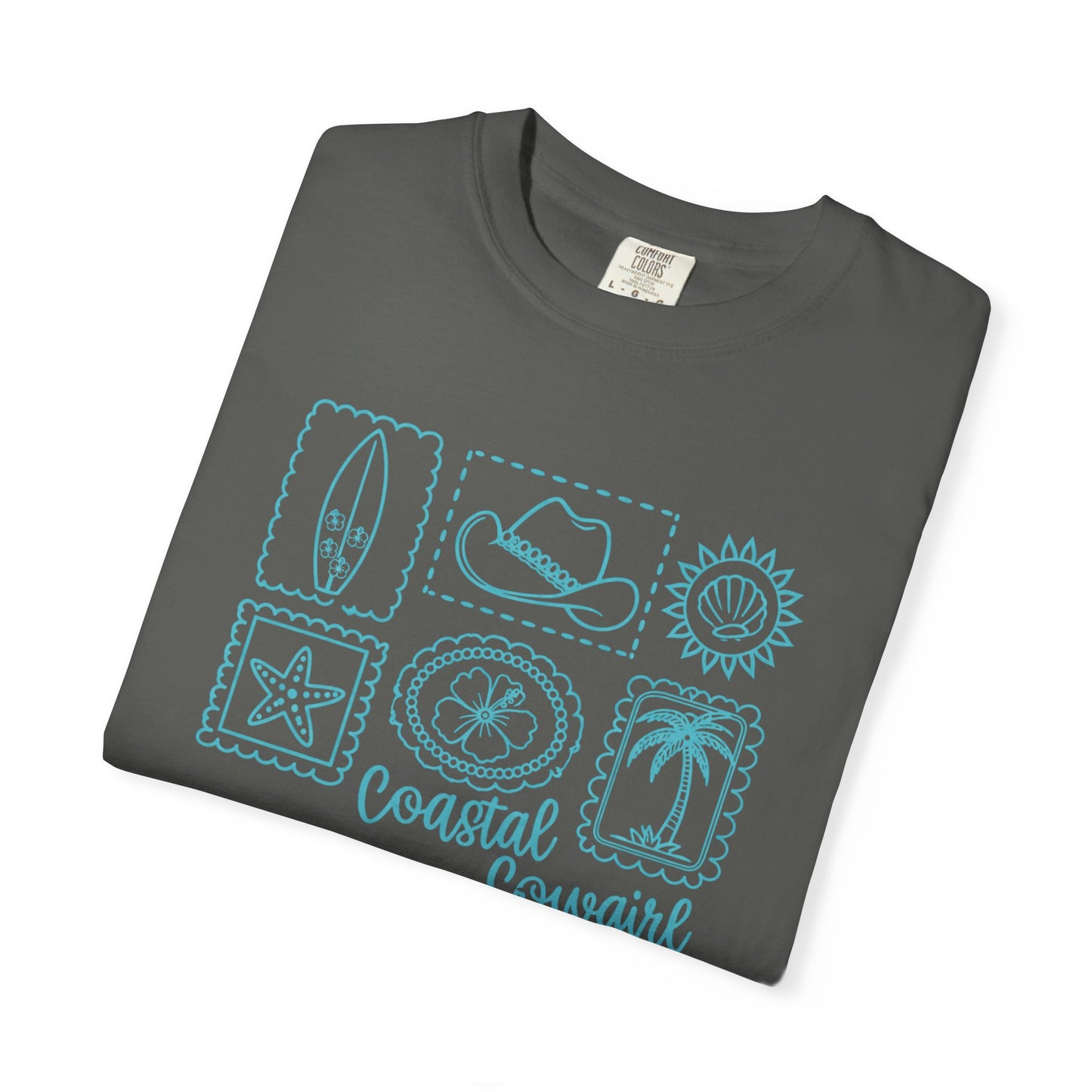 Coastal Cowgirl T-Shirt — Beachy Surf & Western Stamp Graphic Tee
