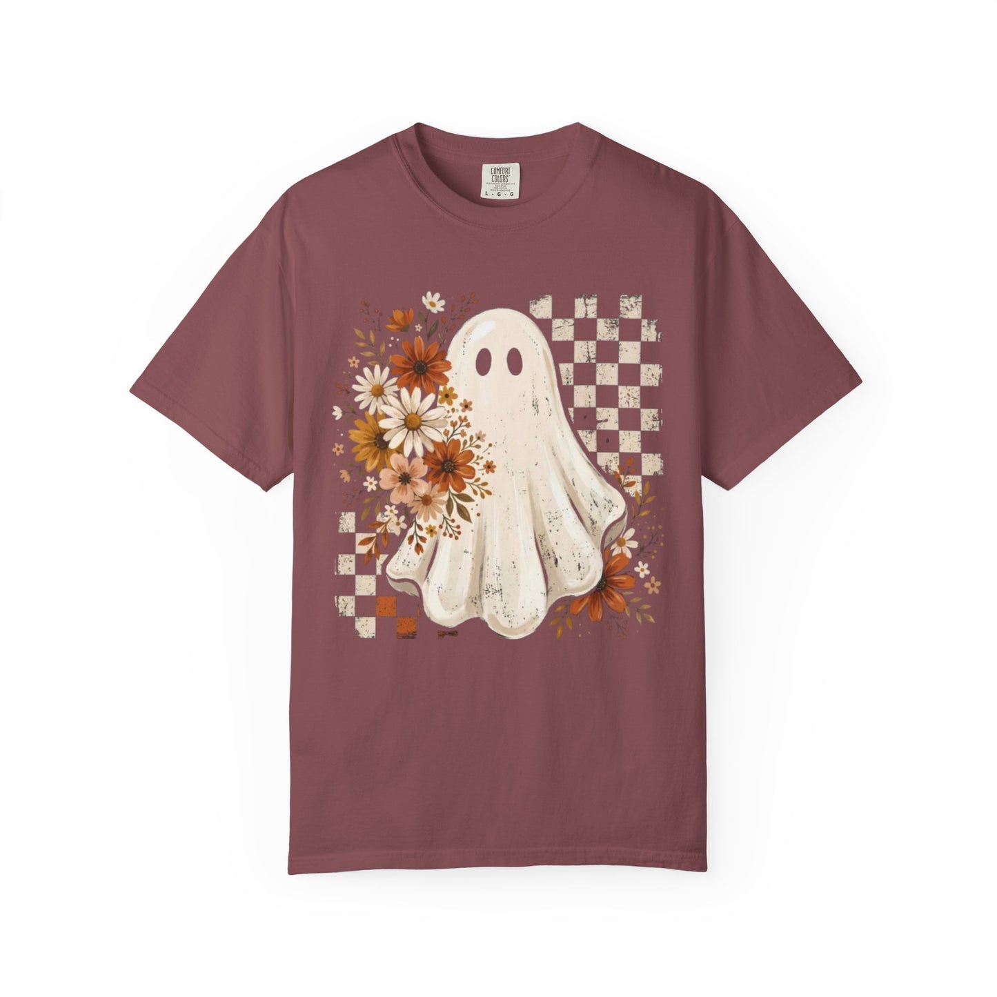 Ghost & Daisies T-Shirt — Vintage Floral Halloween Tee