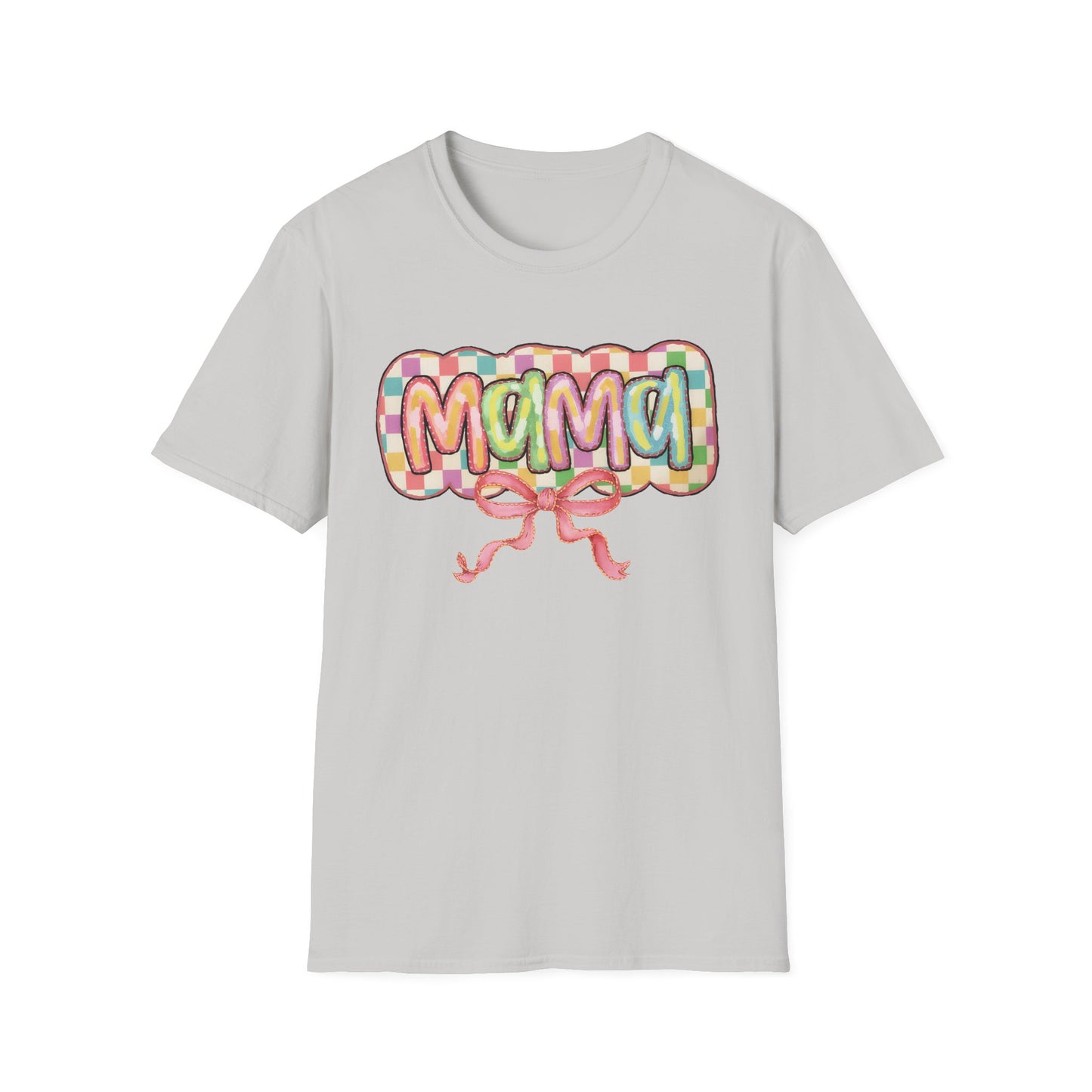 Mama Balloon Graphic Tee — Colorful Pastel Celebration Shirt for Moms