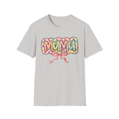 Mama Balloon Graphic Tee — Colorful Pastel Celebration Shirt for Moms