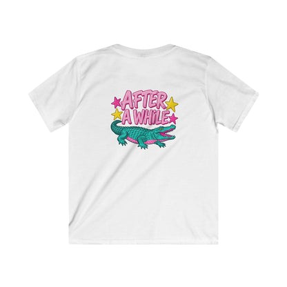 Kids T-Shirt “After A While” Colorful Crocodile Graphic Tee