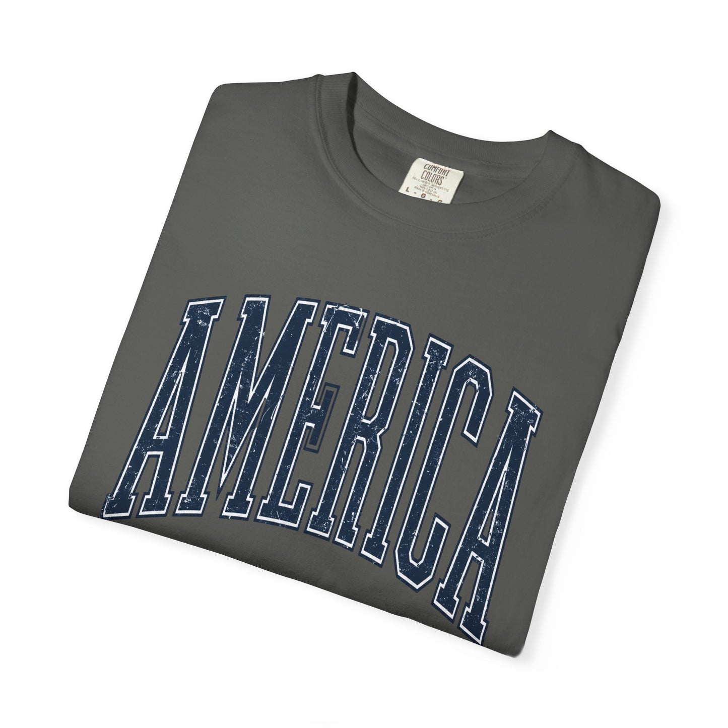 America Graphic T-Shirt — Vintage Collegiate USA Tee