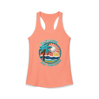 Salt water & sunshine Racerback Tank