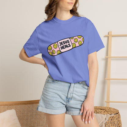 Jesus Heals Bandage T-Shirt — Christian Faith Graphic Tee