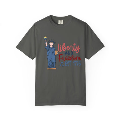 Liberty and Freedom T-Shirt — Statue of Liberty EST 1776 Patriotic Tee