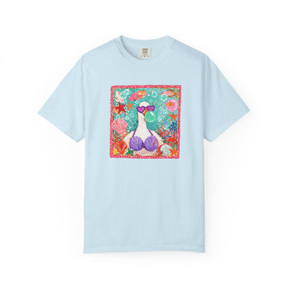 Goose in Bikini Beach T-Shirt — Cute Retro Seaside Graphic Tee