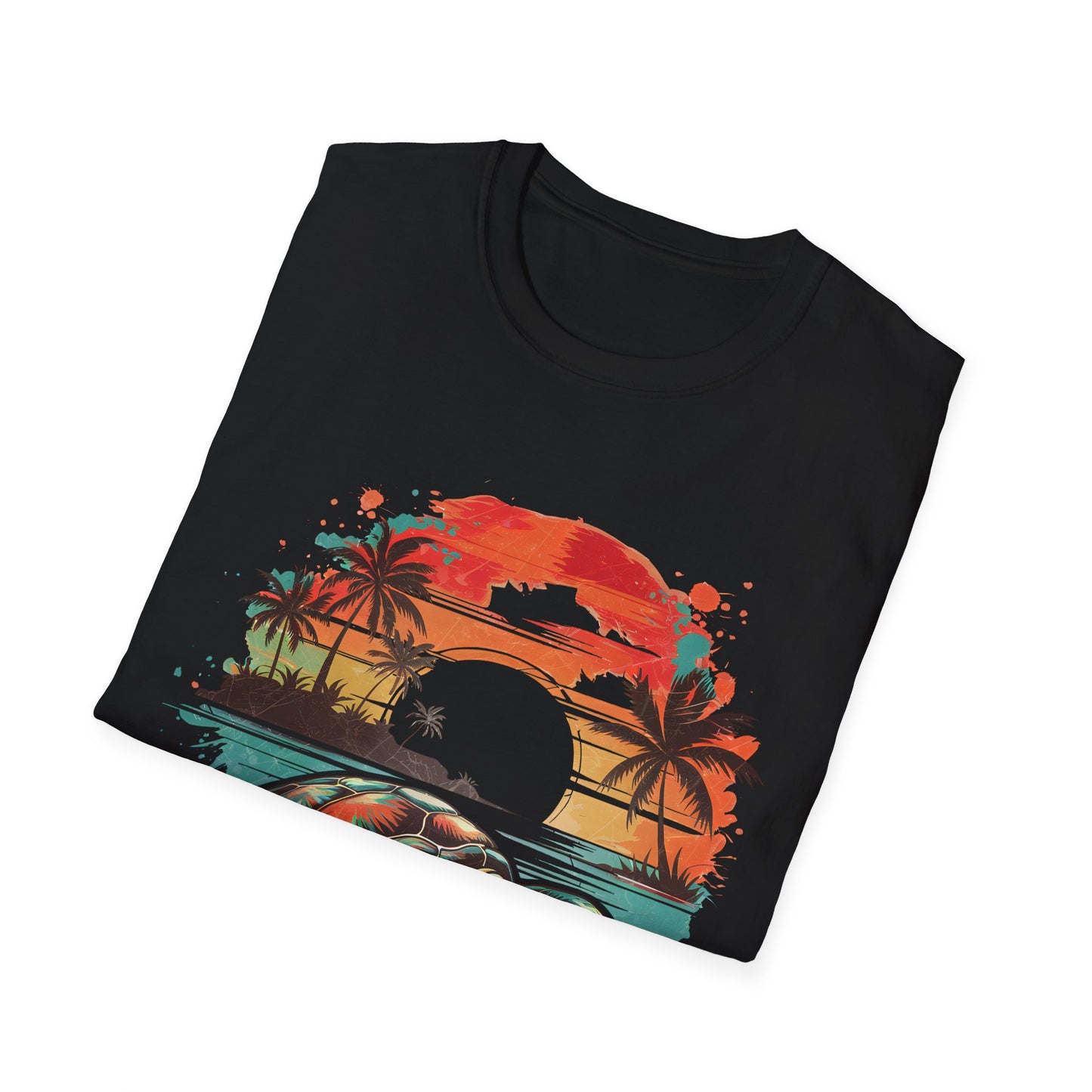 Sea Turtle Sunset T-Shirt — Tropical Beach Graphic Tee