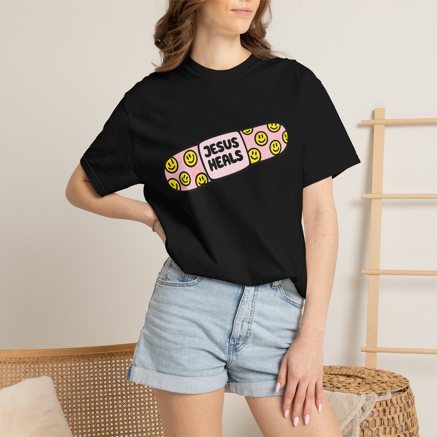 Jesus Heals Bandage T-Shirt — Christian Faith Graphic Tee