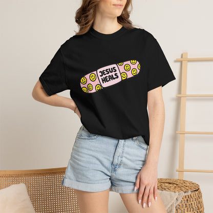 Jesus Heals Bandage T-Shirt — Christian Faith Graphic Tee