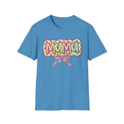 Mama Balloon Graphic Tee — Colorful Pastel Celebration Shirt for Moms