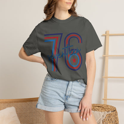 Seventeen Retro 78 Tee — Vintage Red, White & Blue Athletic Graphic T-Shirt