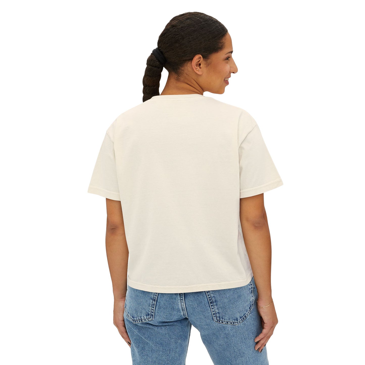 Retro Neon Makeup Graphic Tee — Women's Boxy Tee