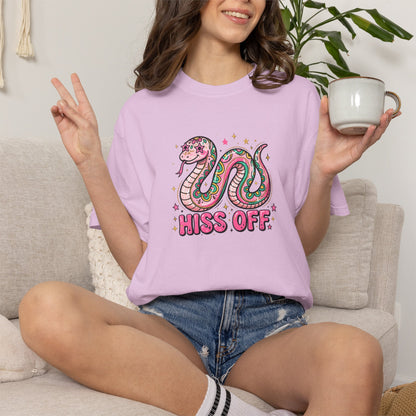 Snake "Hiss Off" Graphic T-Shirt — Retro Cute Reptile Tee