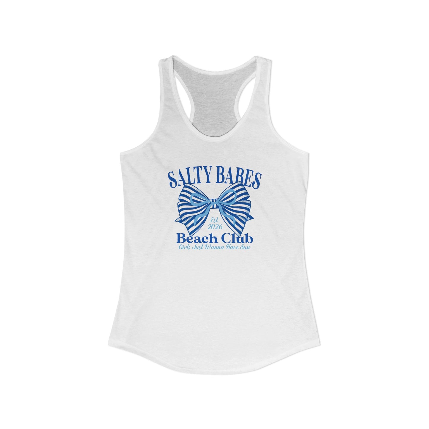 Salty babes blue Racerback Tank
