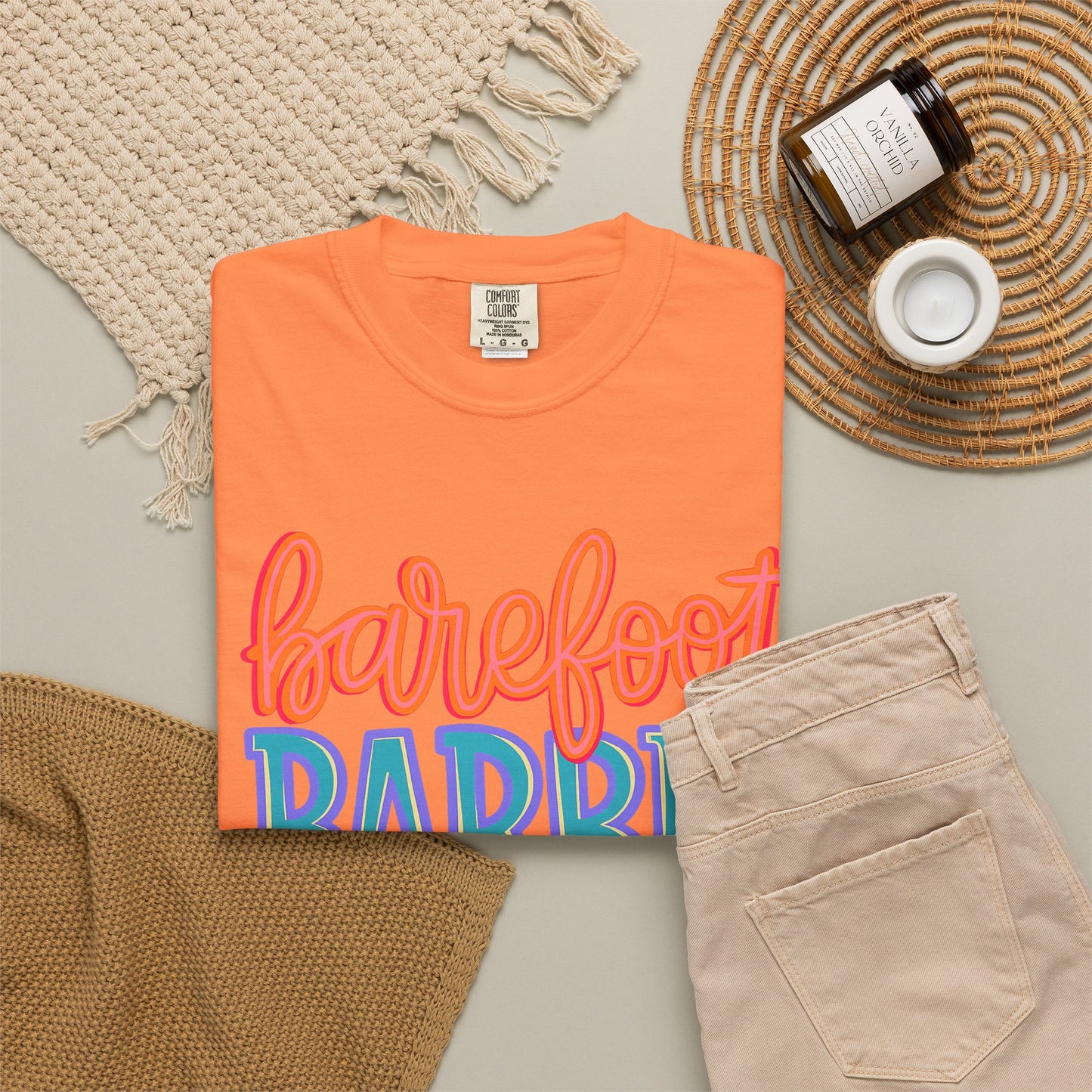 Barefoot Barbie T-Shirt — Retro Colorblock Graphic Tee