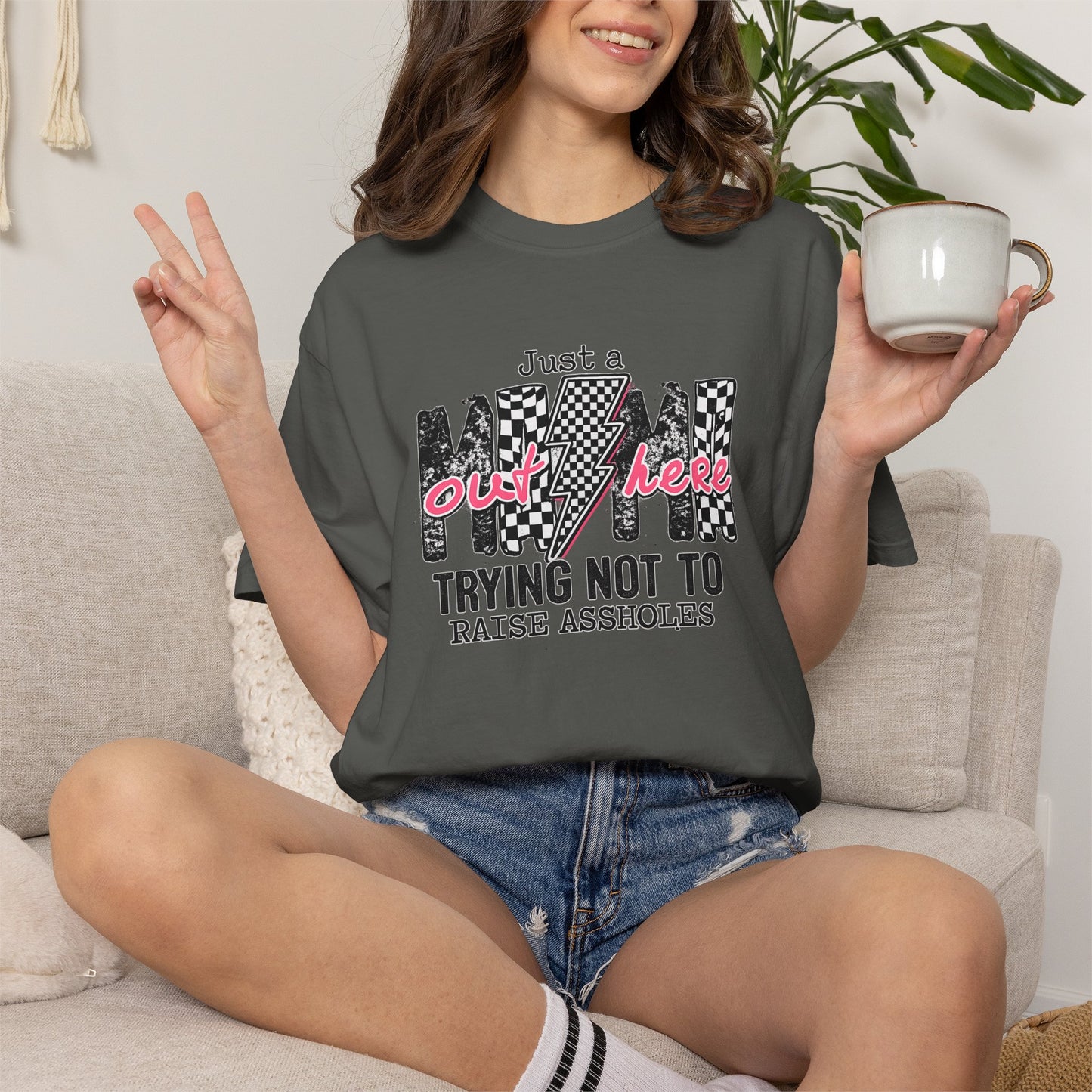 Mom Trying Not To Raise Assholes T-Shirt