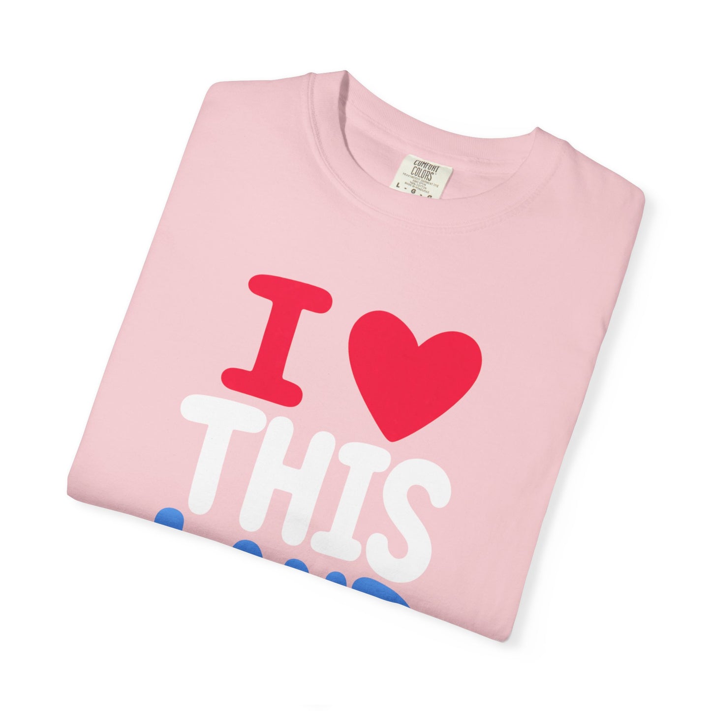 I  LAND Graphic T-Shirt – Cute Red Heart Travel Tee