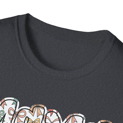Mama Floral Typography T-Shirt — 'MAMA' Bow Graphic, Cute Mother's Day Gift