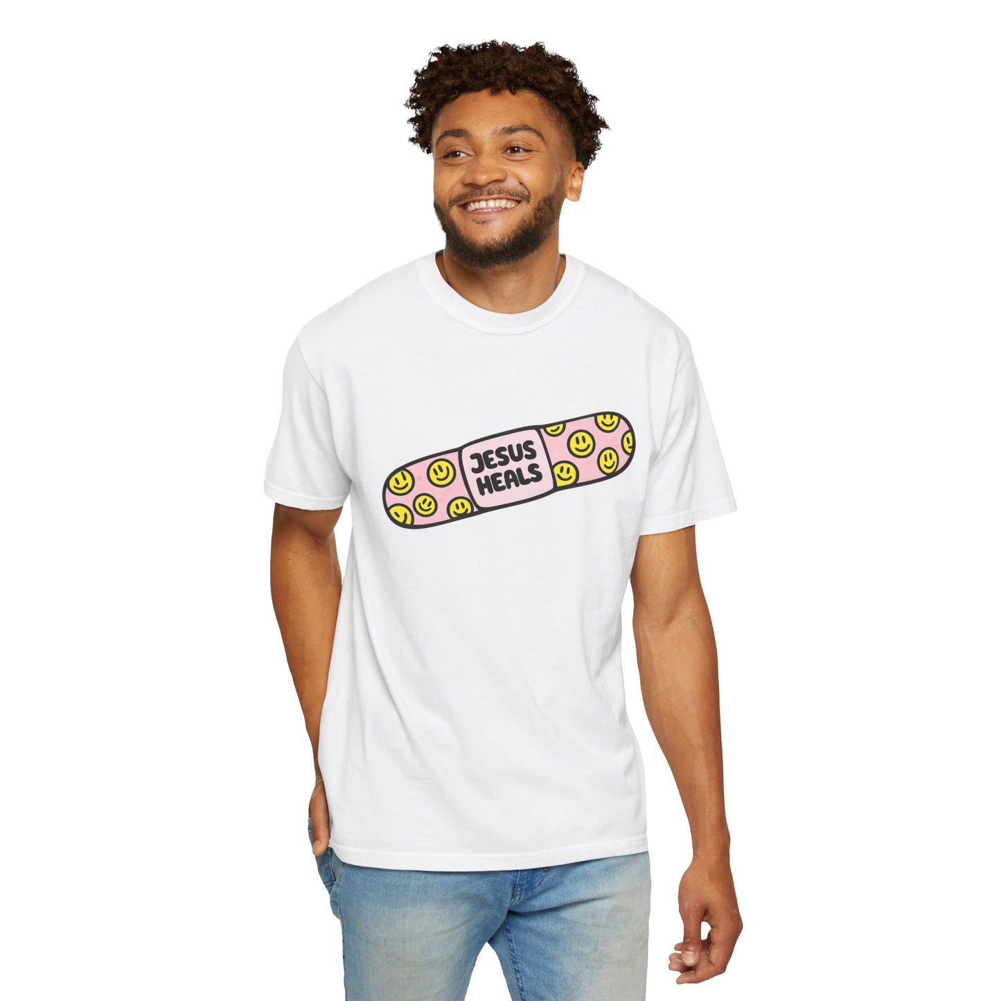 Jesus Heals Bandage T-Shirt — Christian Faith Graphic Tee