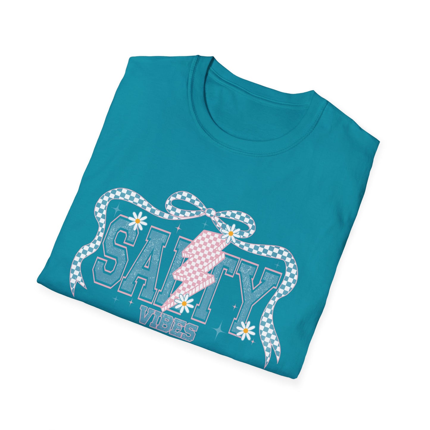 Salty Vibes Beach T-Shirt — Retro Seashell Graphic Tee