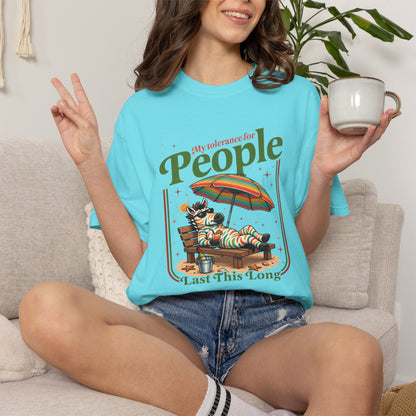 T-Shirt — "No Vibes For People" Relaxing Beach Lounger Graphic Tee