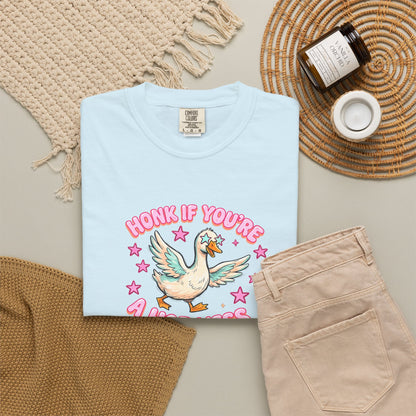 T-Shirt — 'Honk If You're A Hot Mess' Duck Graphic Tee