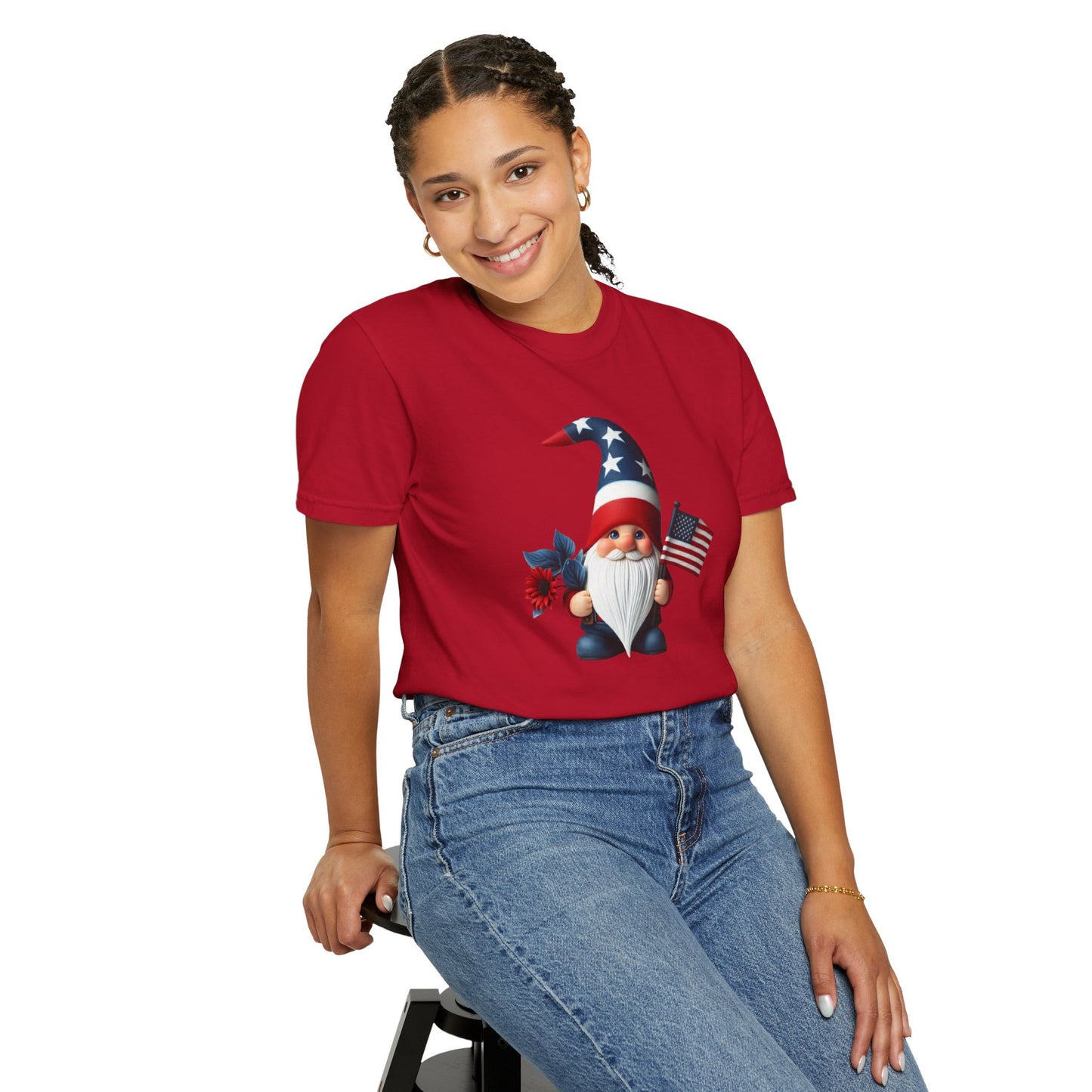 Patriotic Gnome T-Shirt — American Flag 4th of July Tee