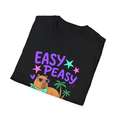 Easy Peasy Dog Tee — Relaxed Hawaiian Corgi T-Shirt