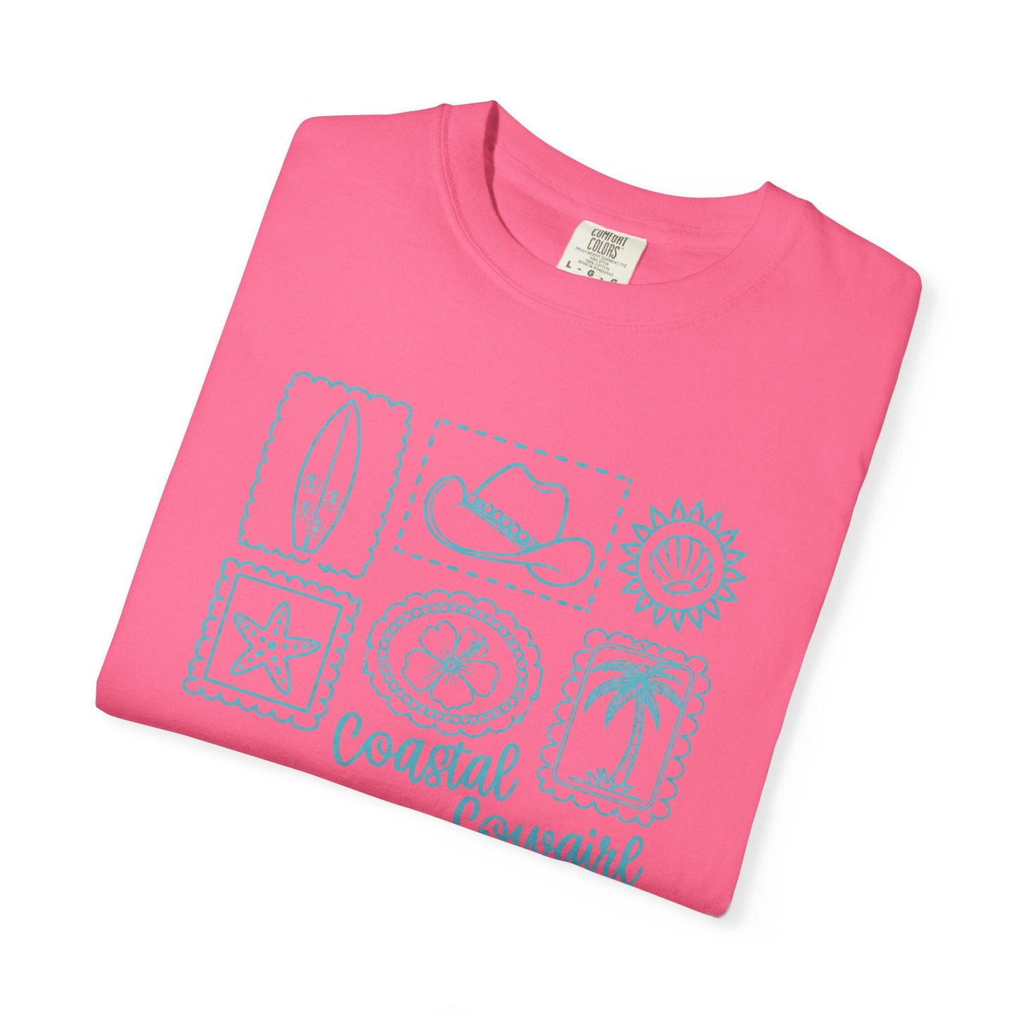 Coastal Cowgirl T-Shirt — Beachy Surf & Western Stamp Graphic Tee