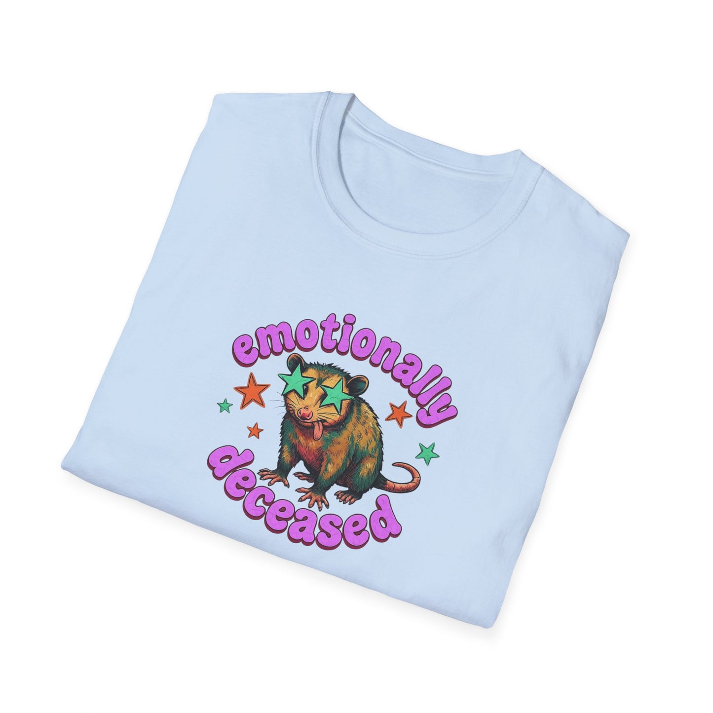 Emotionally Deceased T-Shirt — Cute Colorful Armadillo Graphic