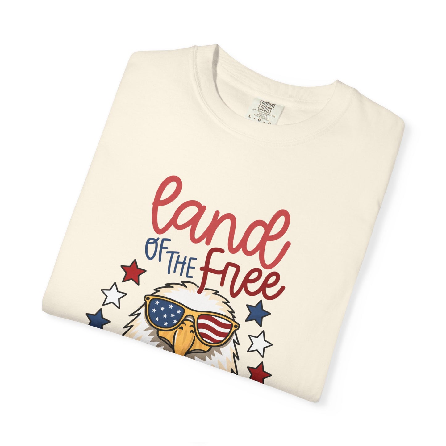 Land of the Free Eagle T-Shirt — Patriotic 4th of July American Flag Design