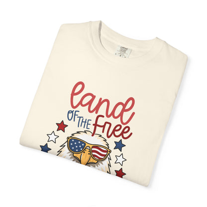 Land of the Free Eagle T-Shirt — Patriotic 4th of July American Flag Design