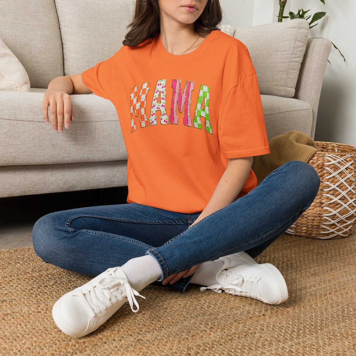 Mama Floral Patchwork T-Shirt