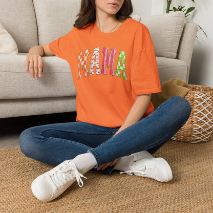 Mama Floral Patchwork T-Shirt