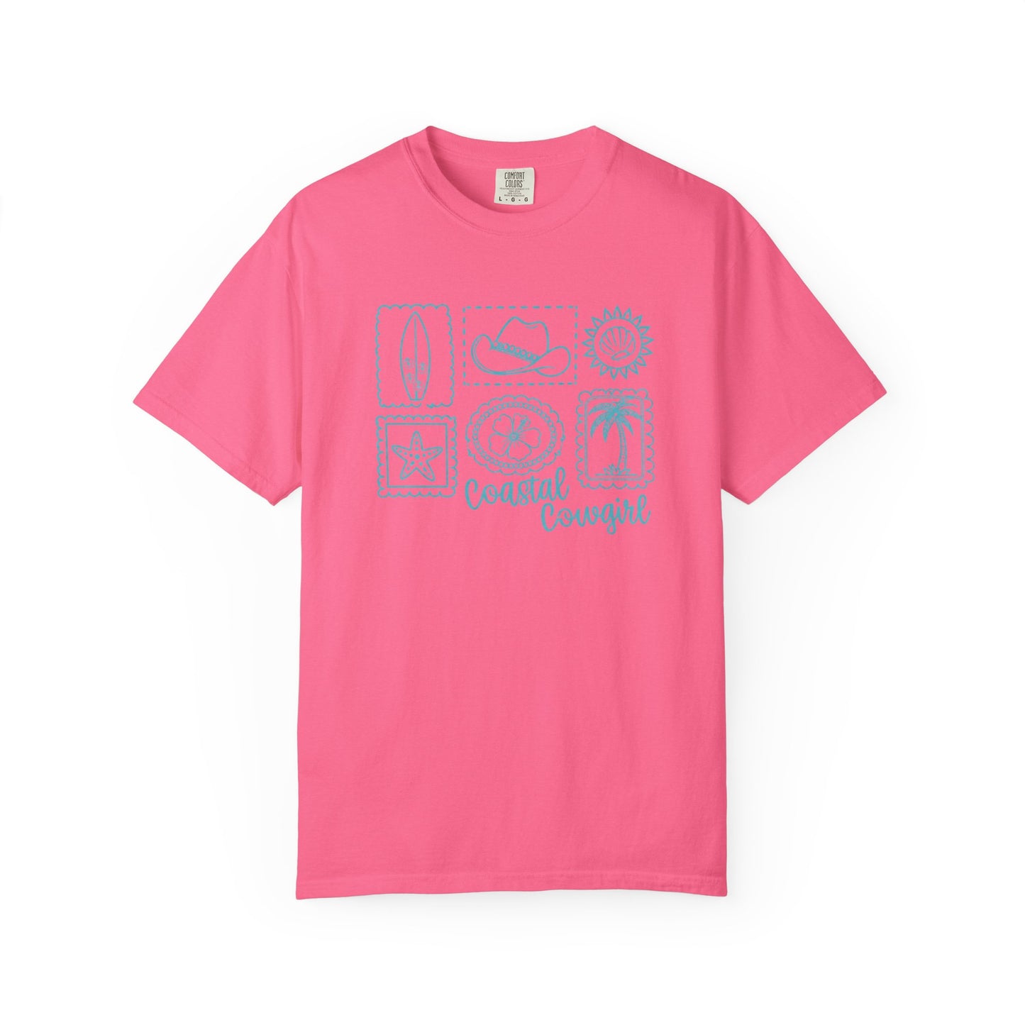 Coastal Cowgirl T-Shirt — Beachy Surf & Western Stamp Graphic Tee