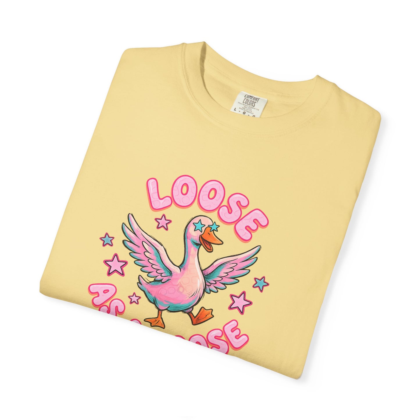Loose as a Goose T-Shirt — Cute Retro Pink Goose Graphic Tee