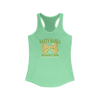 Salty babe Yellow Racerback Tank
