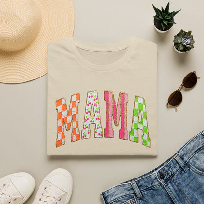 Mama Floral Patchwork T-Shirt