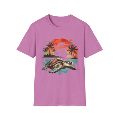 Sea Turtle Sunset T-Shirt — Tropical Beach Graphic Tee