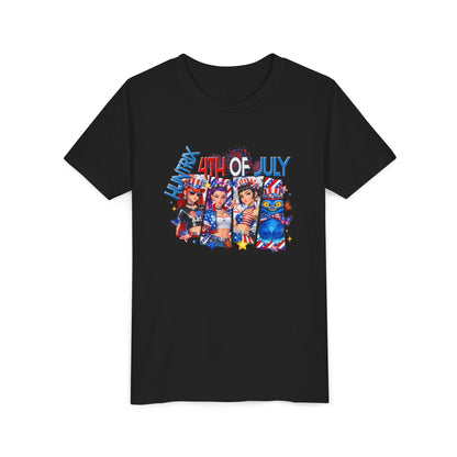 Youth Tee - 4th of July Patriotic Fireworks Graphic