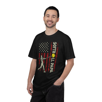 Softball Vintage Flag T-Shirt