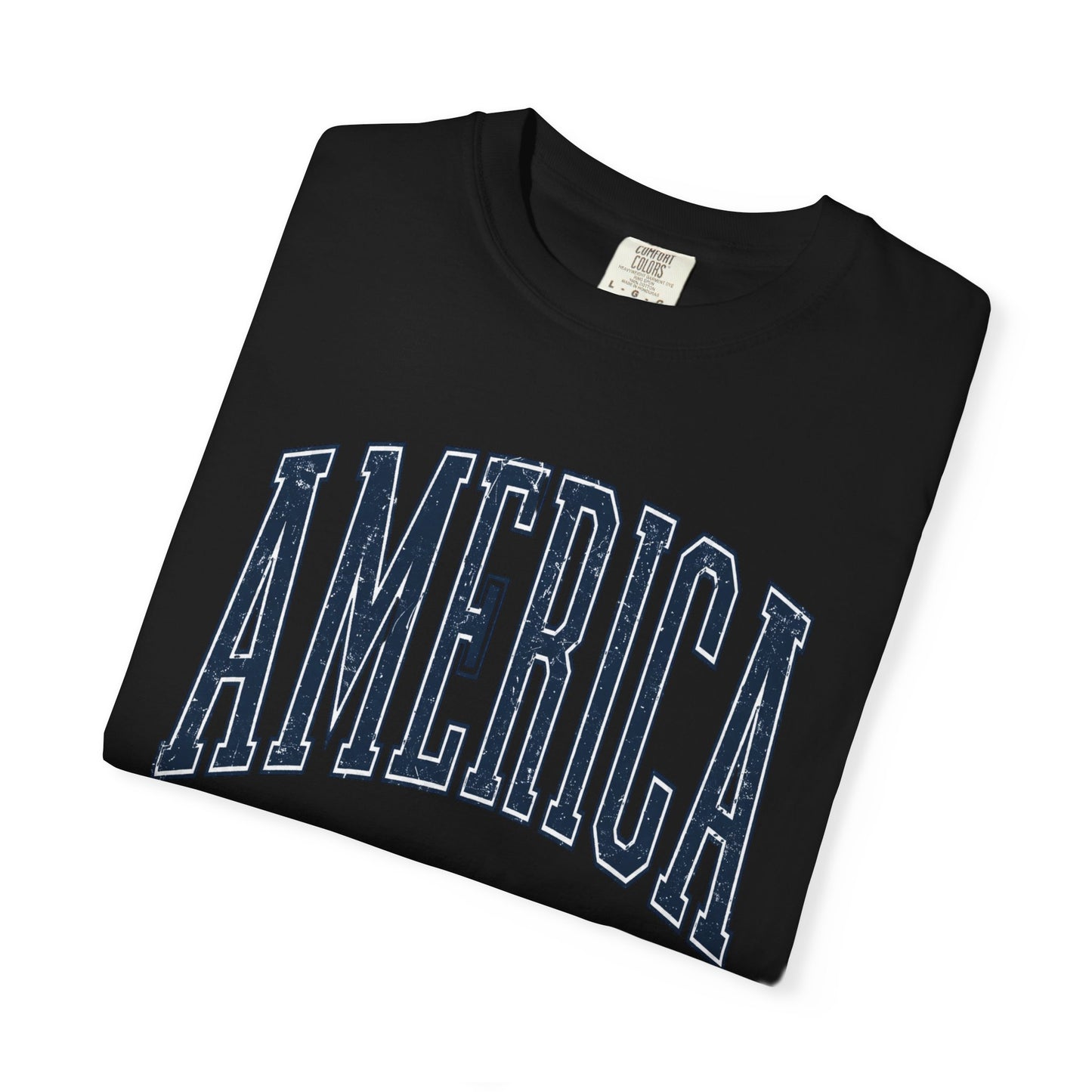 America Graphic T-Shirt — Vintage Collegiate USA Tee