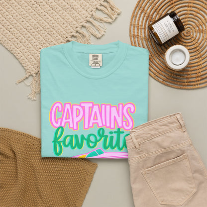 Captain's Favorite T-Shirt — Retro Boat Graphic, Nautical Vacation Tee
