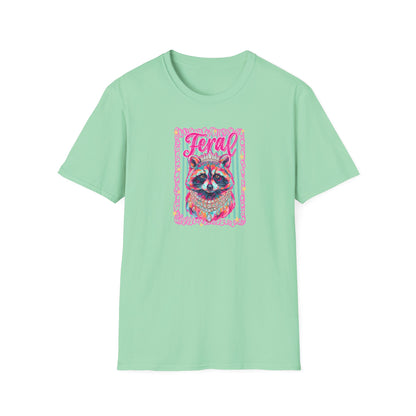 Feral Raccoon Gildan softstyle tshirt