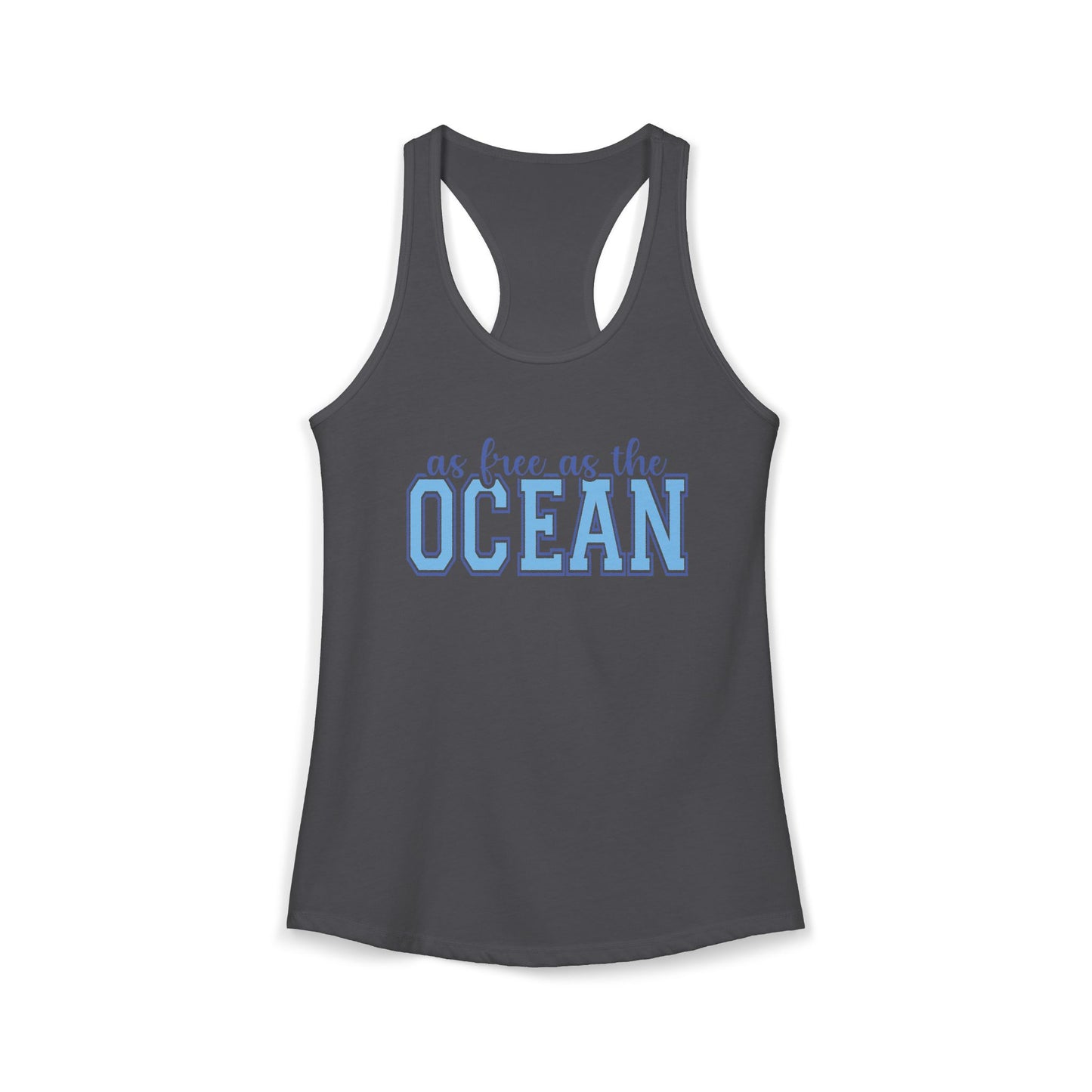Free as the ocean Racerback Tank