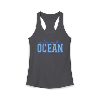 Free as the ocean Racerback Tank